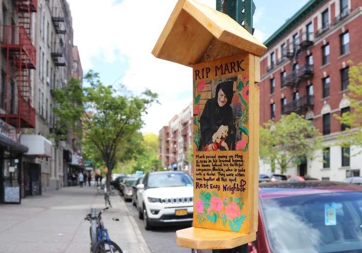 A memorial on 207th Street, May 2020