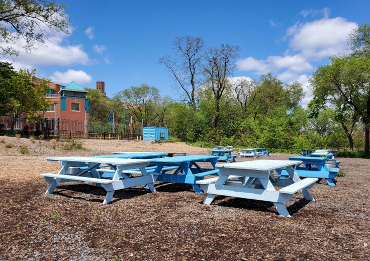An empty Sherman Creek Park, May 2020